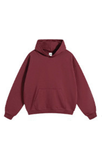 Women's FallWinter 430g Terry Solid LooseDropShoulder Hoodie