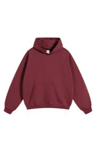 Women's FallWinter 430g Terry Solid LooseDropShoulder Hoodie