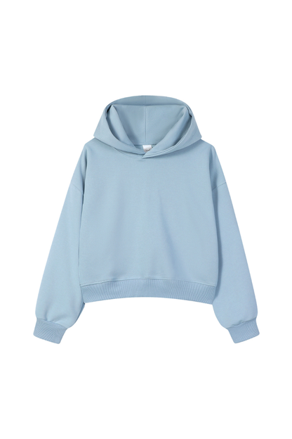 Women Fall 350gsm Cropped Drop Shoulder Pullover Hoodie