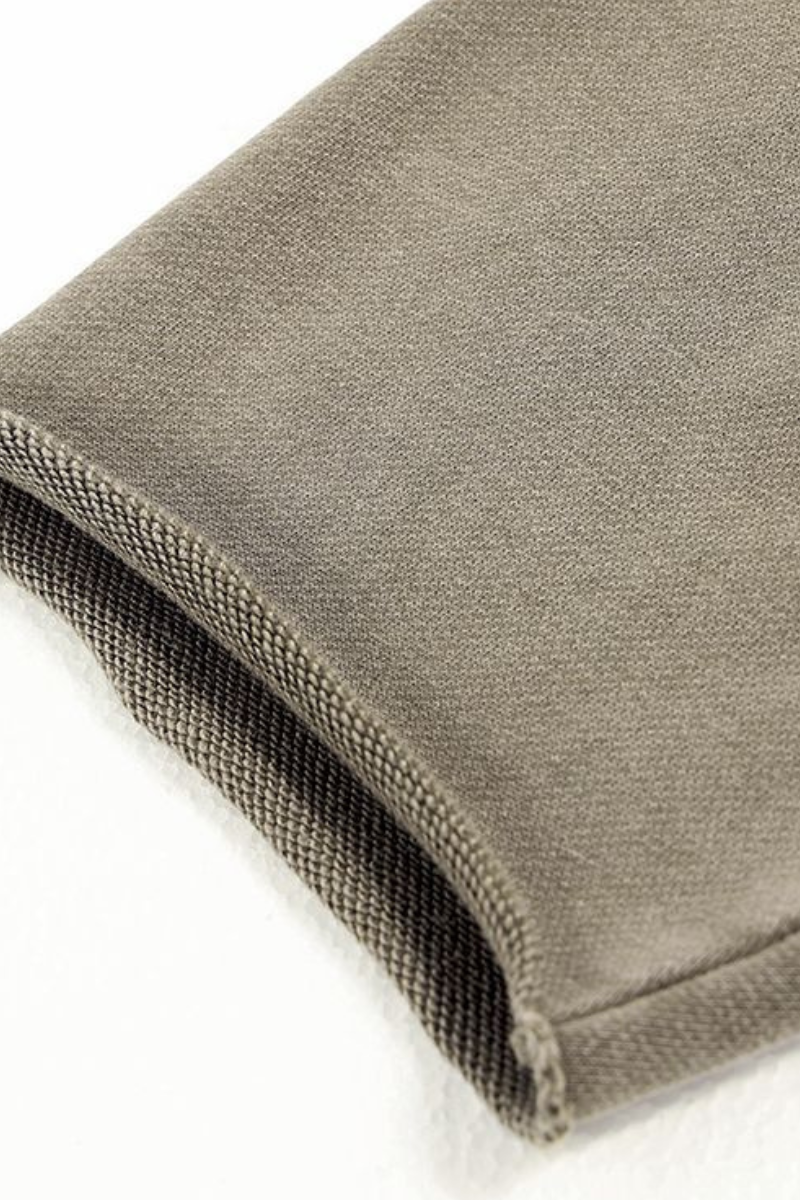 Men's Cotton Streetwear Washed Drop-Shoulder Hoodie