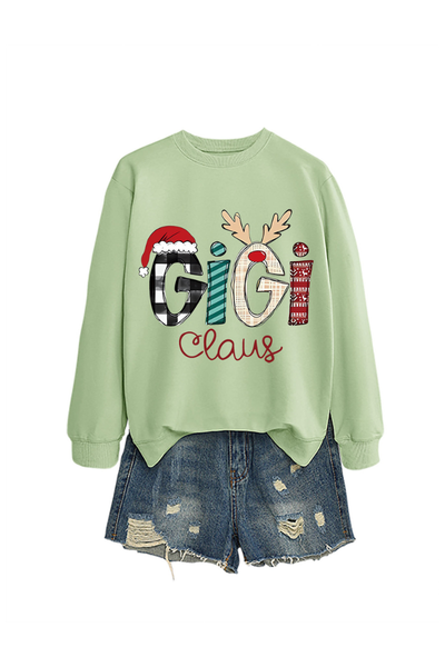 Women's Gigi Claus Loose Long Sleeve Casual Sweatshirt