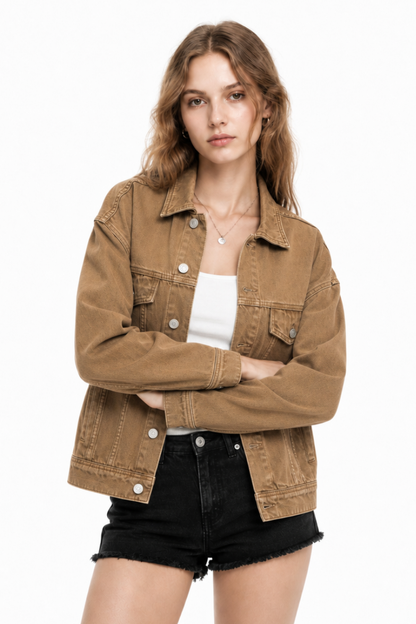 Women's & Unisex Oversized Washed Denim Jacket
