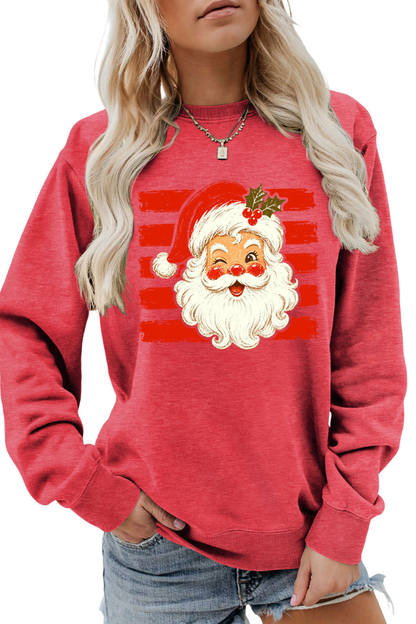 Women Fall Clothing Christmas Santa Graphic Sweatshirt