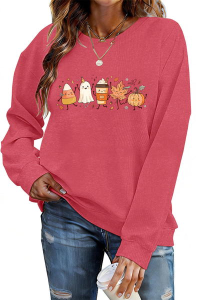 Women Fall Clothing Halloween Ghost Pumpkin Sweatshirt