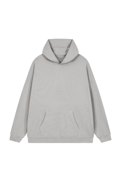 Women's Fall Waffle-Texture Drop-Shoulder Pullover Hoodie