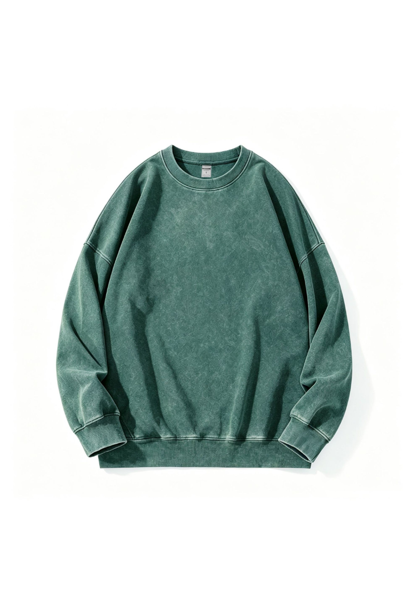 Unisex Fall Clothing Vintage Washed Loose Sweatshirt