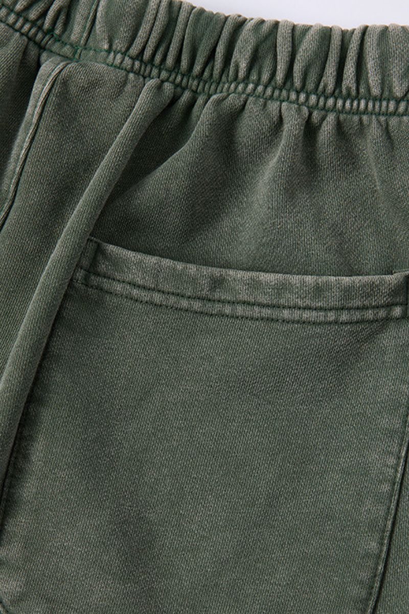 Men's Summer Washed Boxy Cotton Tee & Shorts Set