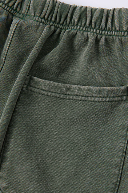 Men's Summer Washed Boxy Cotton Tee & Shorts Set