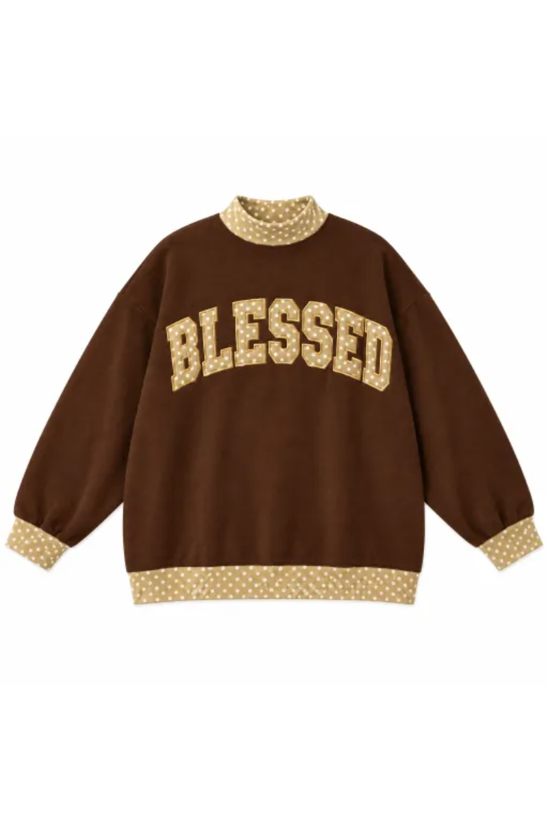 Women Fall Clothing Grace Applique Oversized Sweatshirt