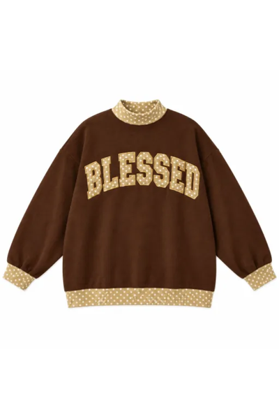 Women Fall Clothing Grace Applique Oversized Sweatshirt