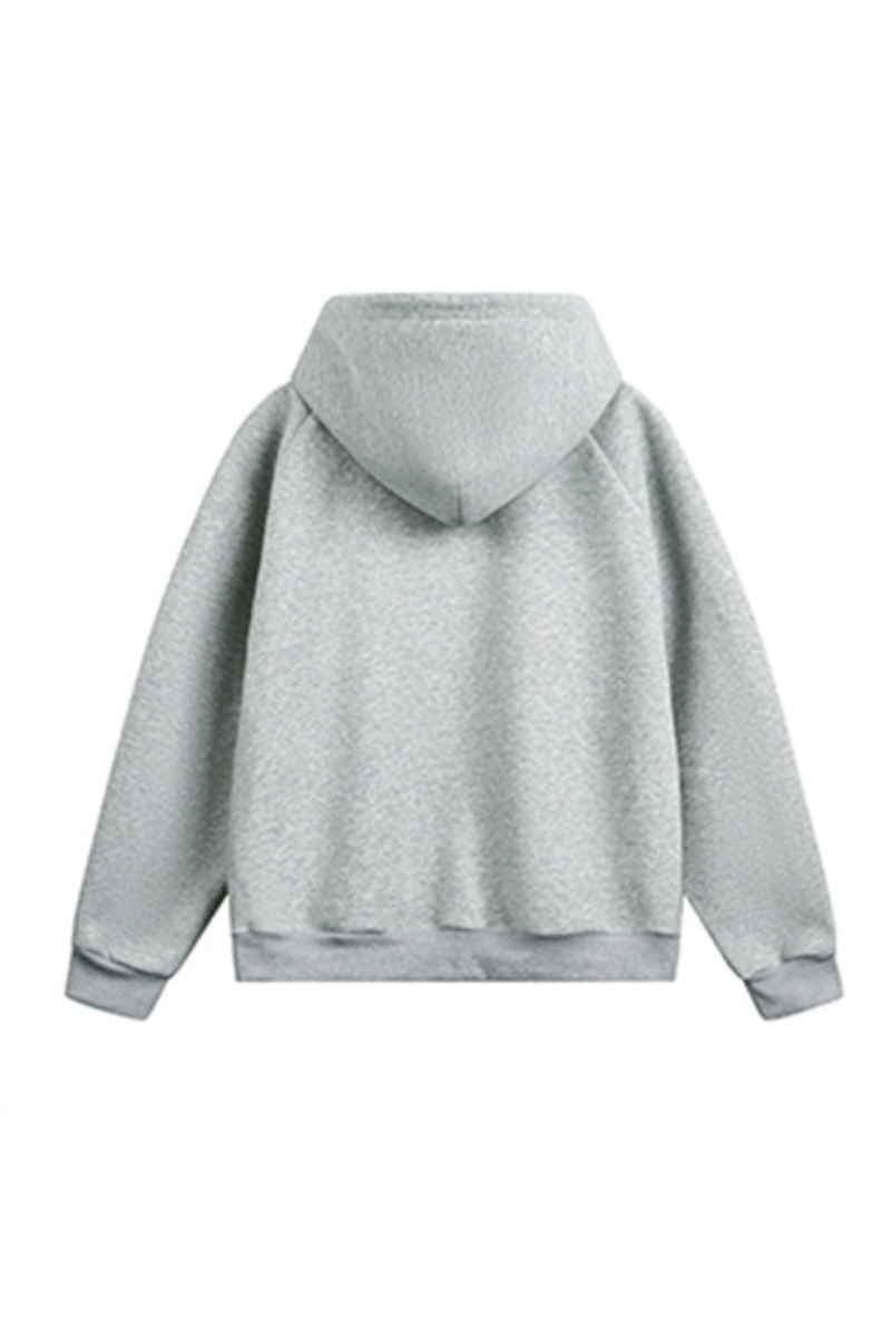Men Fall 3D Paneled Half Zip High Collar Hoodie