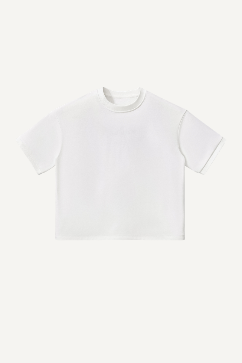 Women's 280g Cropped Oversized Terry Cuff Crewneck Tee