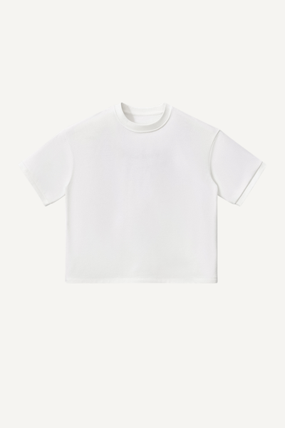 Women's 280g Cropped Oversized Terry Cuff Crewneck Tee