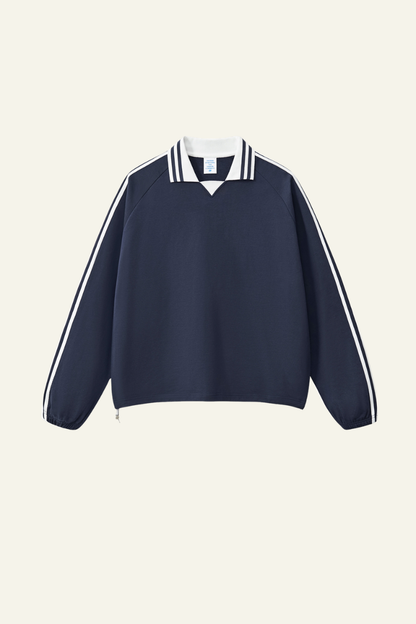 Men's Streetwear Cotton Striped Color-Block Sweatshirts