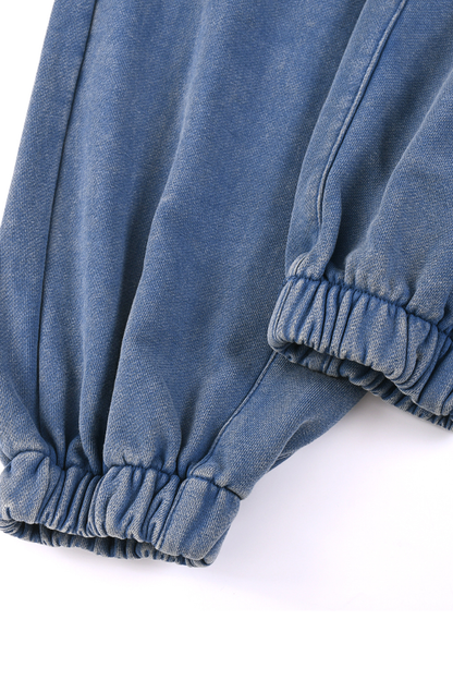 Men Fall Clothing 400G Washed Relaxed Cuff Jogger Pants
