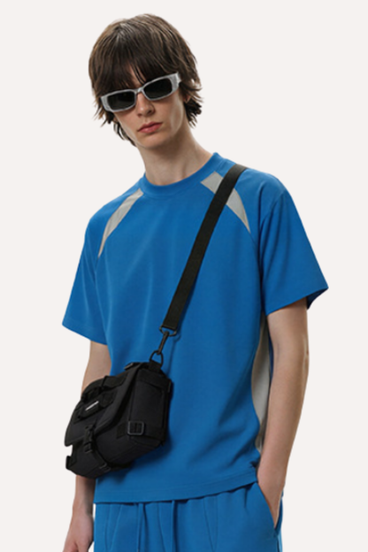Men's Summer Outdoor Quick Dry Colorblock Cooling Tee