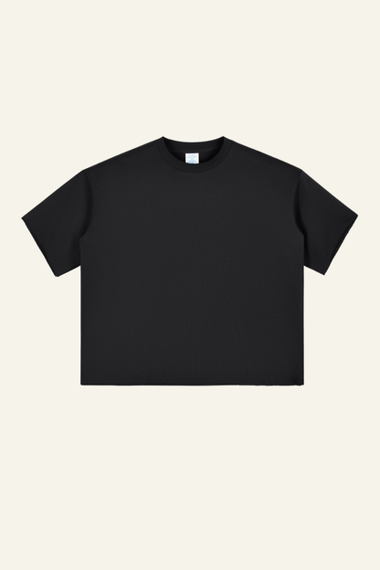 Men's Streetwear Solid Color Raw-Edge Short Sleeve T-Shirt