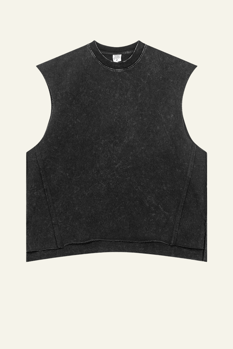 Women's Cotton 270 Heavyweight Washed Side Slit Tank Top