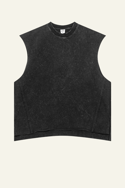 Women's Cotton 270 Heavyweight Washed Side Slit Tank Top