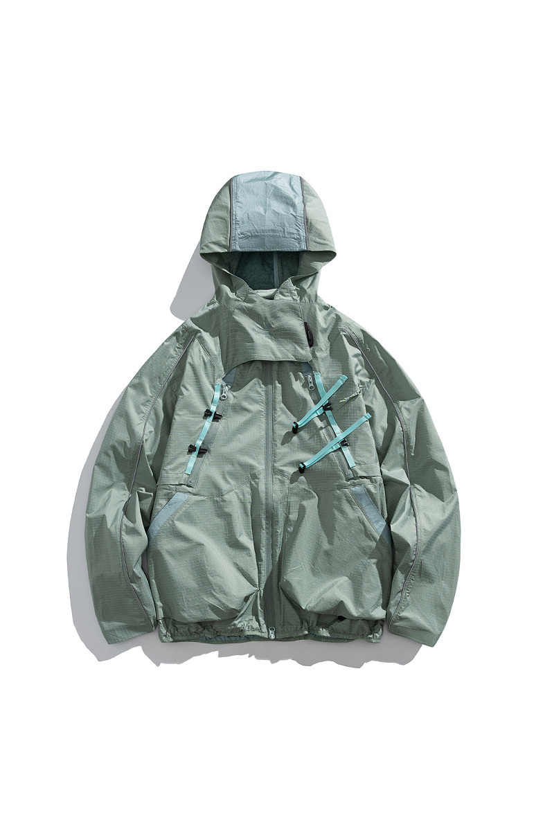 Unisex Outdoor American Cargo Hood Waterproof Hiking Jacket