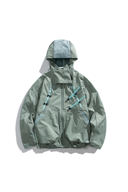 Unisex Outdoor American Cargo Hood Waterproof Hiking Jacket