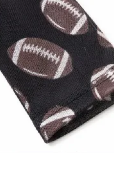 Women Spring Football Print Sheer Mesh Mock Neck Top