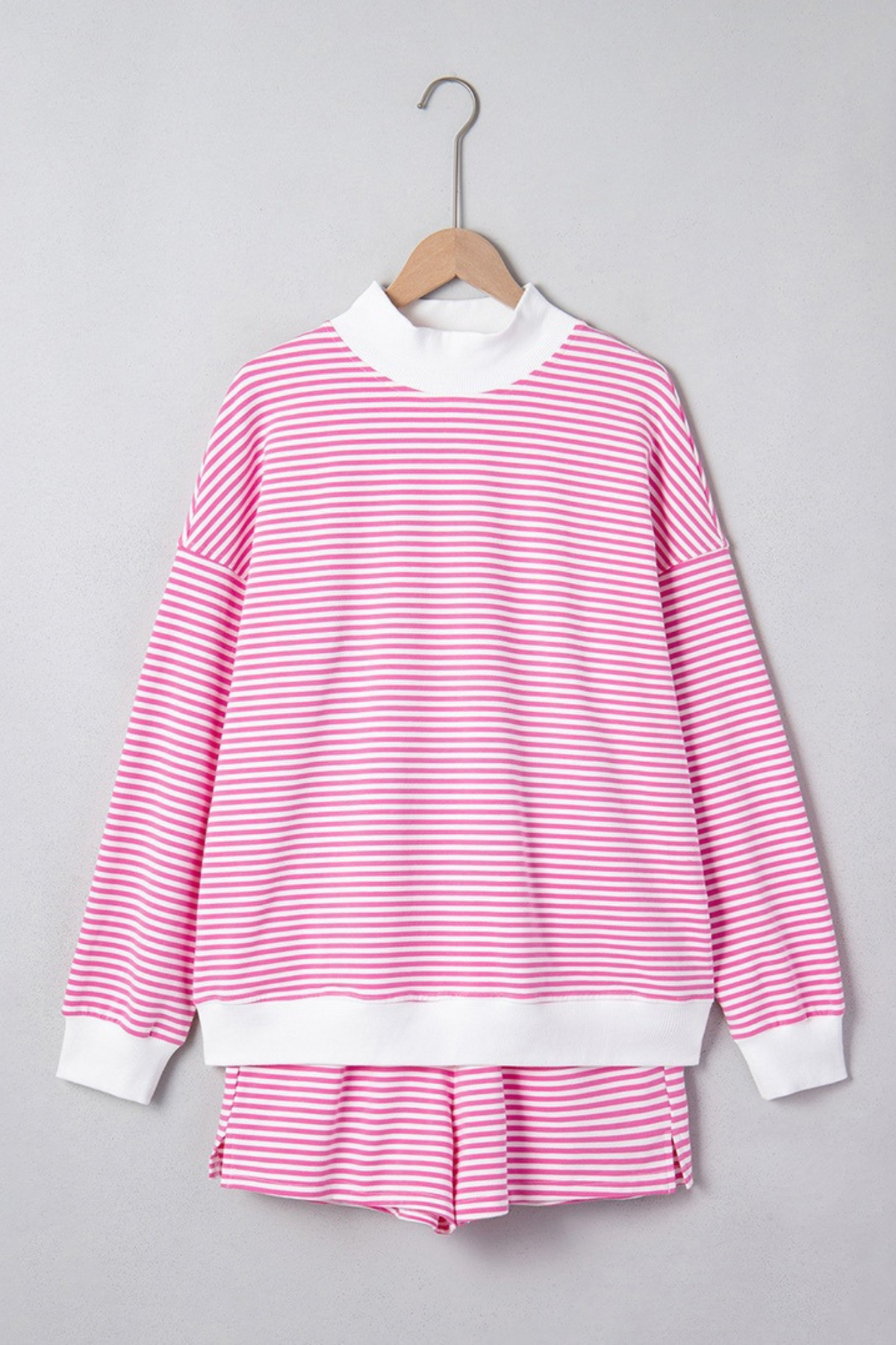 Women's Winter Casual Striped Long Sleeve Two Piece Set