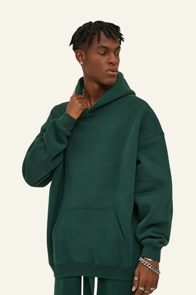 Men's Streetwear 350G Heavyweight Oversize Solid Hoodie