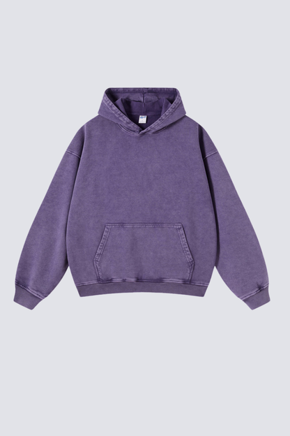Women's 420g Heavy Cotton Washed Distressed Hoodie