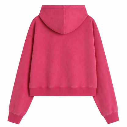 Women's Fall Dazzling-Wash Cropped Pullover Hoodie