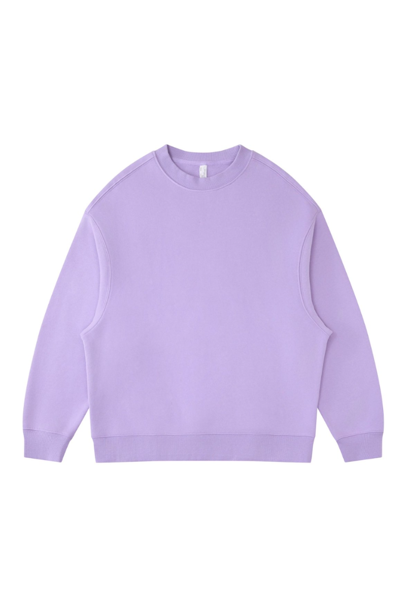 Women's Fall Winter Fleece-Lined Loose Crewneck Sweatshirt