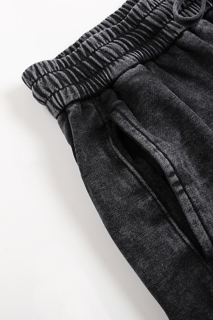 Men Fall Washed Vintage Straight Leg Sweatpants
