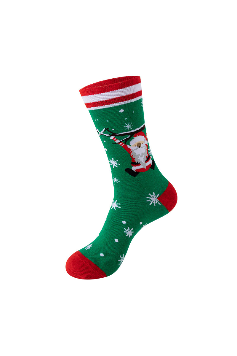 Unisex Fall Winter Festive Cartoon Christmas Crew Socks