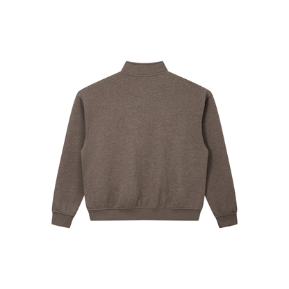 Unisex Fall Clothing Warm Heathered Half Zip Sweatshirt