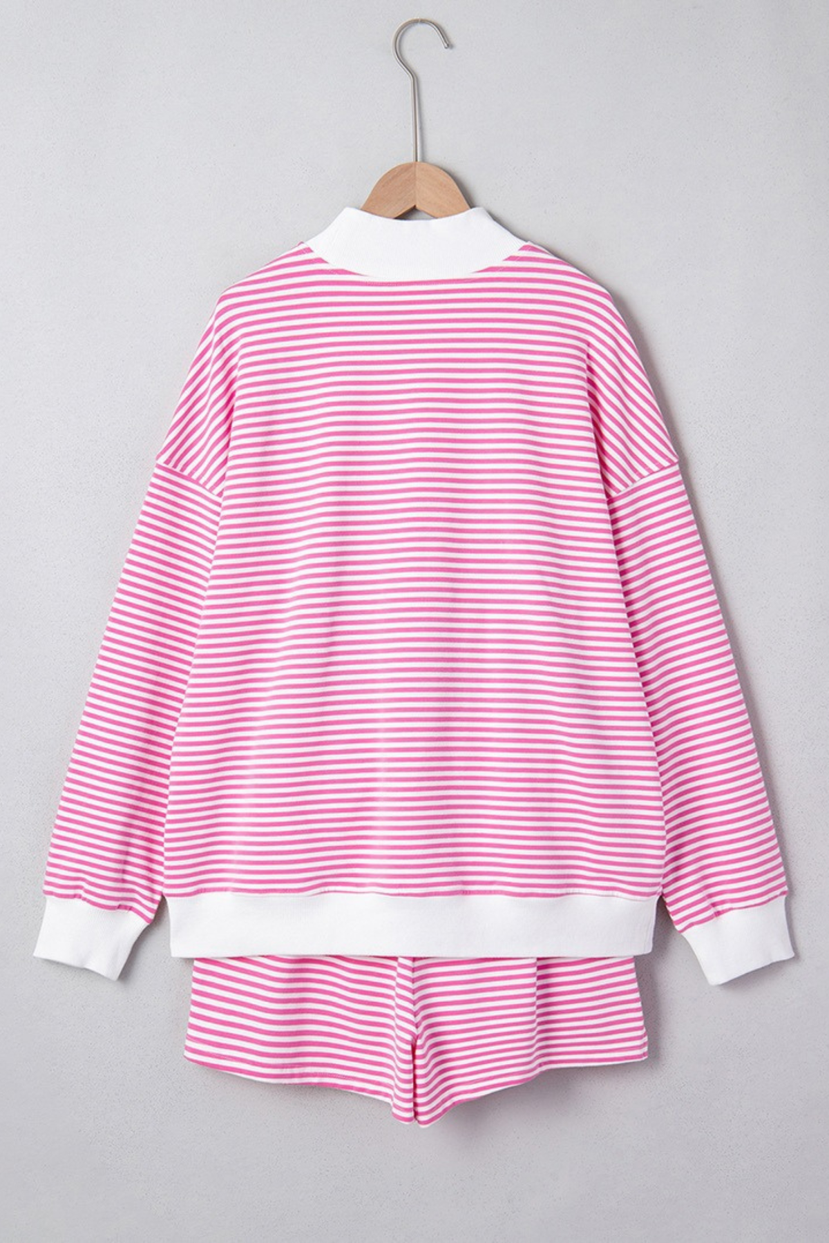 Women's Winter Casual Striped Long Sleeve Two Piece Set