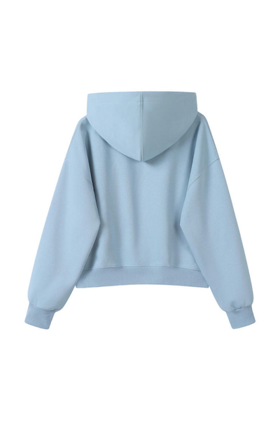 Women Fall 350gsm Cropped Drop Shoulder Pullover Hoodie