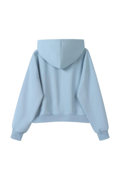 Women Fall 350gsm Cropped Drop Shoulder Pullover Hoodie