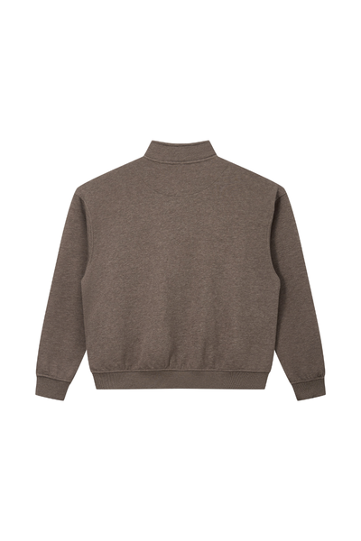 Women Fall Clothing Warm Heathered Half Zip Sweatshirt