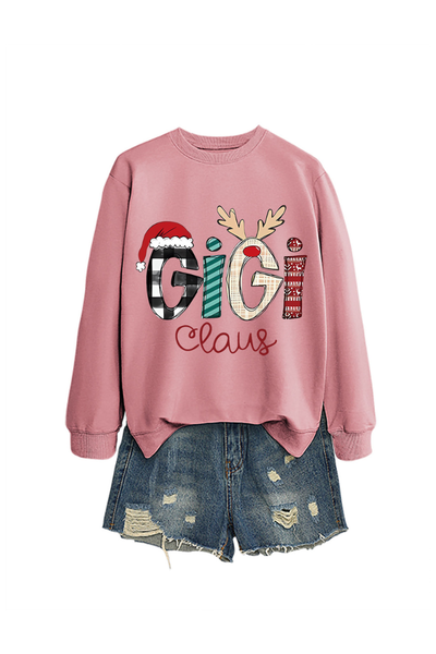 Women's Gigi Claus Loose Long Sleeve Casual Sweatshirt