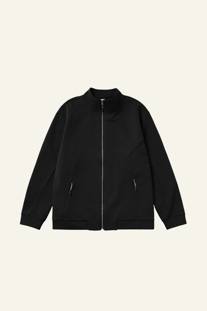Men's Streetwear Stand Collar Full-Zipper Jacket