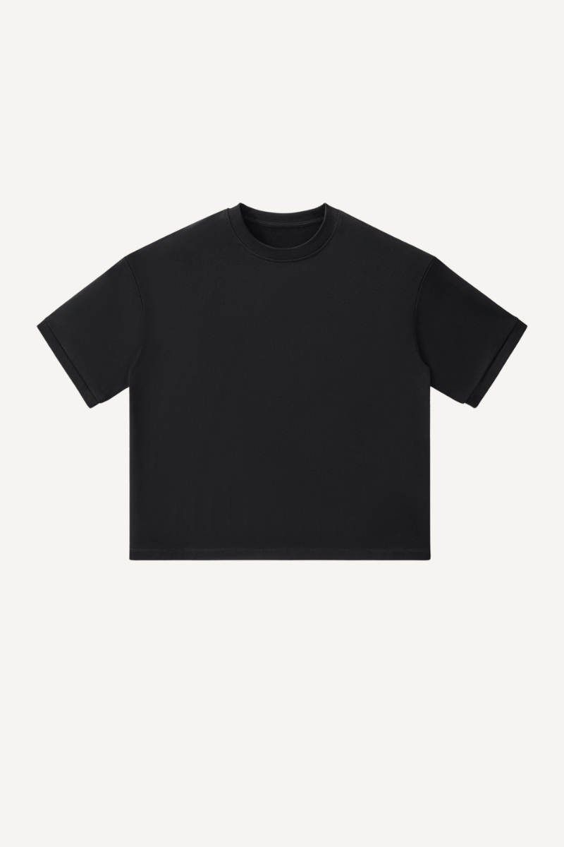 Women's 280g Cropped Oversized Terry Cuff Crewneck Tee