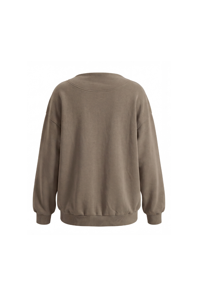 Unisex All Season Soft Mock-Neck Loose Fit Sweatshirt