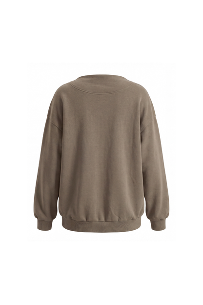 Unisex All Season Soft Mock-Neck Loose Fit Sweatshirt