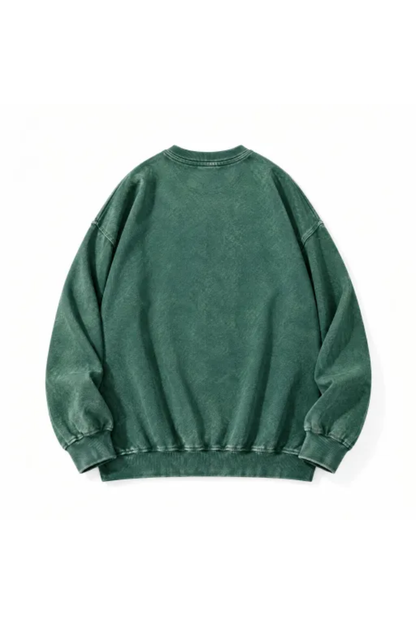 Women Fall Clothing Heavyweight Vintage Washed Sweatshirt