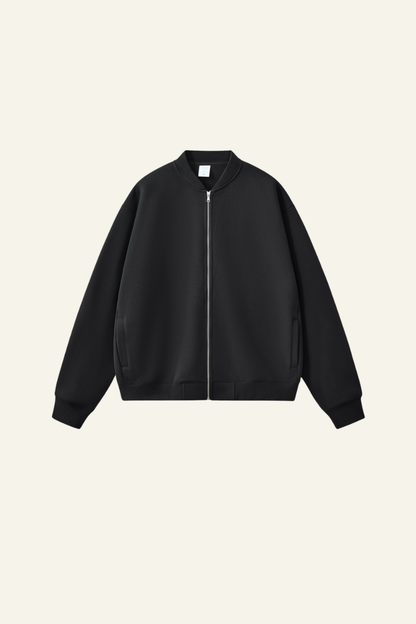 Women's  Streetwear Stand Collar Fleece-Lined Zipper Jacket
