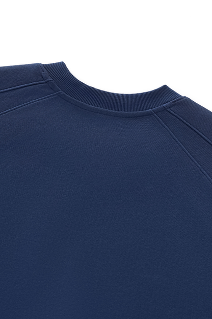 Men Fall Cotton Blend Raglan Cropped Pullover Sweatshirt