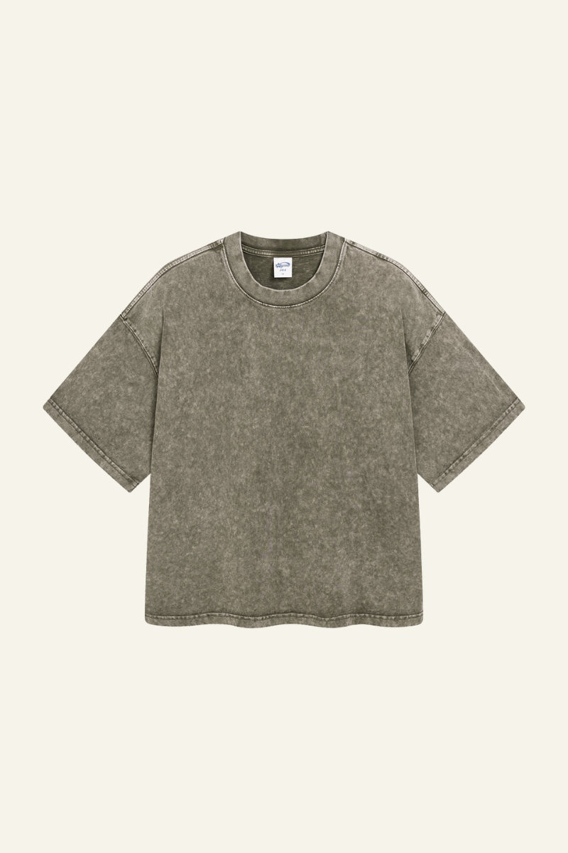 Women's Cotton Streetwear Washed Distressed T-shirt