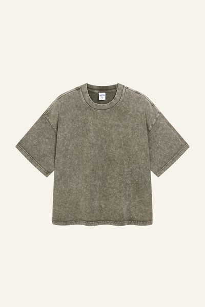 Women's Cotton Streetwear Washed Distressed T-shirt