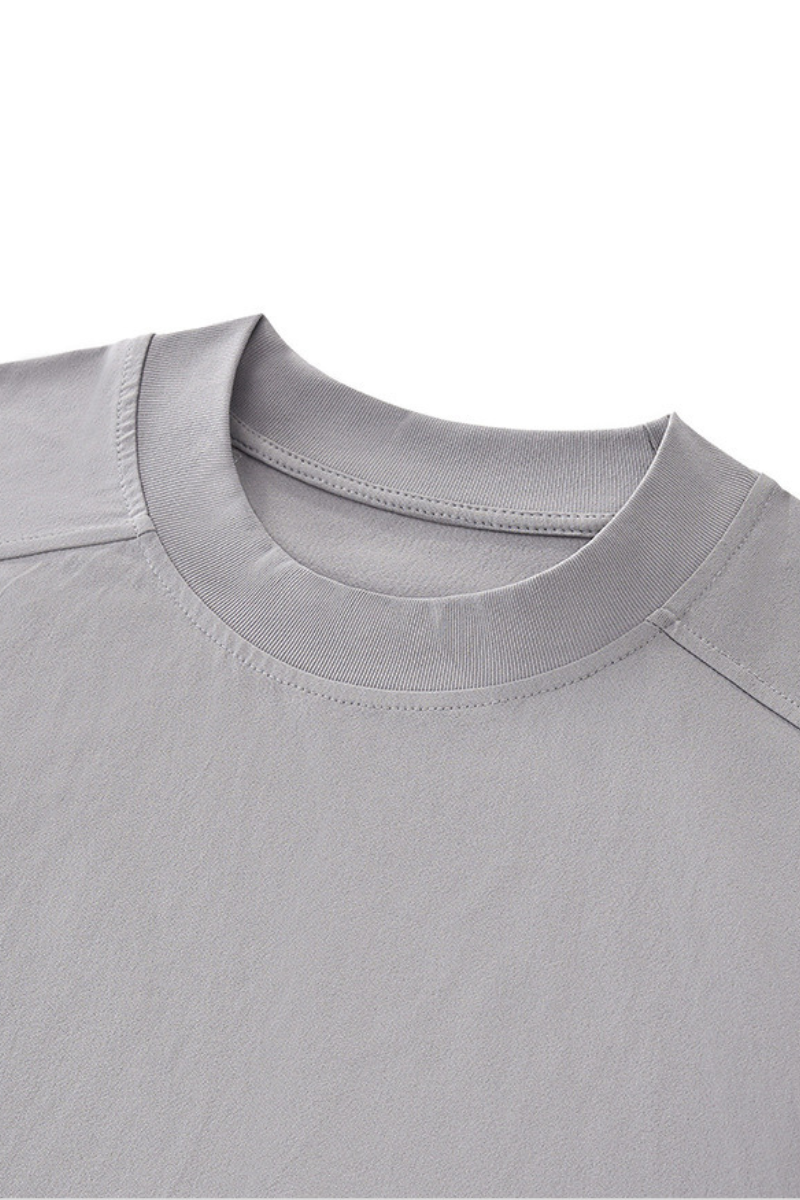 Men's 180g Polyester Cropped Oversized Cooling Tee