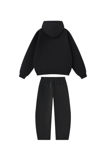 Men Fall Clothing Boxy Fleece Hoodie Wide-Leg Pants Set